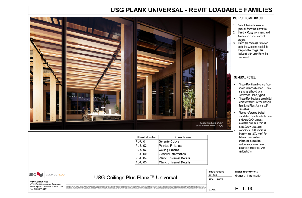 Free Metal Ceiling Tile Revit Download – USG Ceilings Plus® PLANX ...